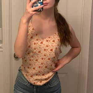 Forever 21 flowy floral peach tank top